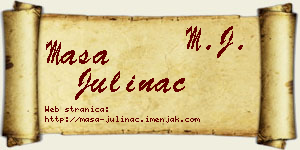 Maša Julinac vizit kartica